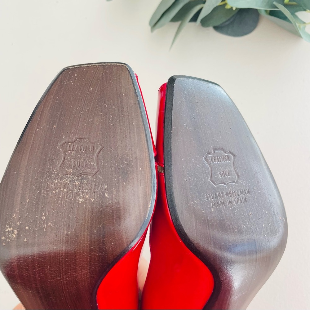 Stuart Weitzman Max Criss Cross Peep Toe Heels - image 7